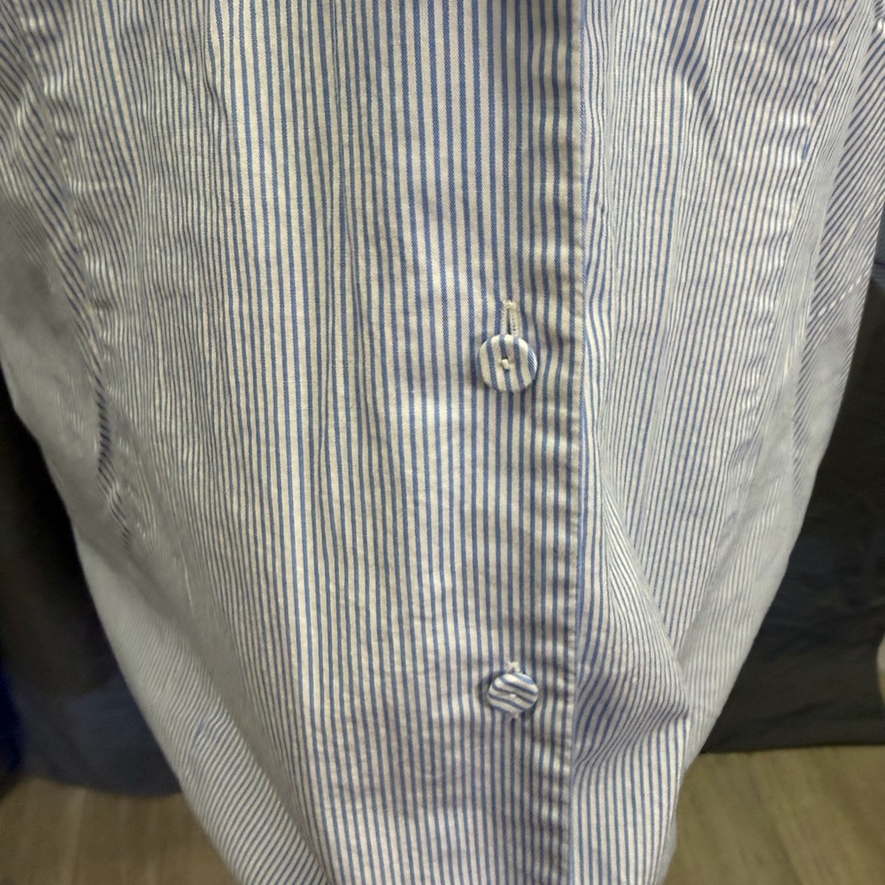 Talbots Light Blue Ruffle Blouse - Picture 3 of 6